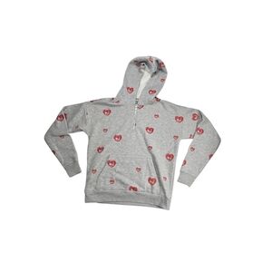 Marled Reunited Clothing Long Sleeve Pullover Hoodie Size S Hearts Design